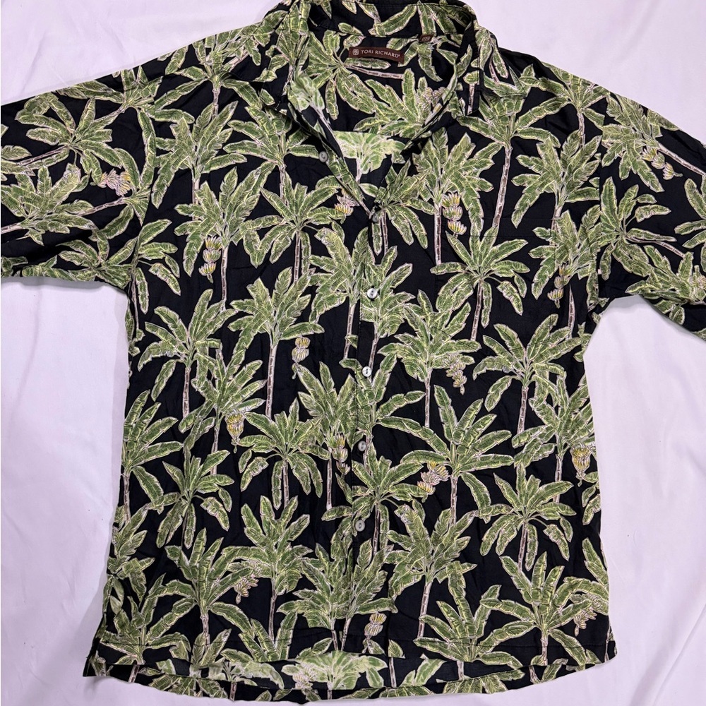 Tori Richard Tropical Palm Print Men's Shirt